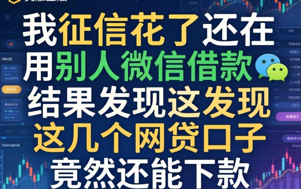 我征信花了还在用别人微信借款，结果发现这几个网贷口子竟然还能下款