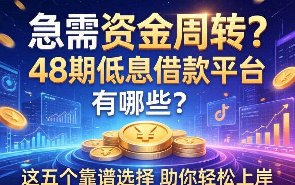 急需资金周转？48期低息借款平台有哪些？这五个靠谱选择助你轻松上岸