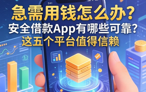 急需用钱怎么办？安全借款的app有哪些可靠？这五个平台值得信赖