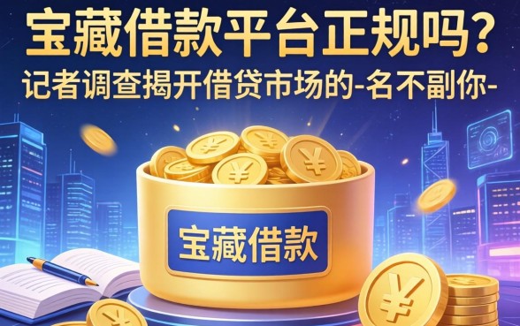 宝藏借款平台正规吗？记者调查揭开借贷市场的-名不副实-