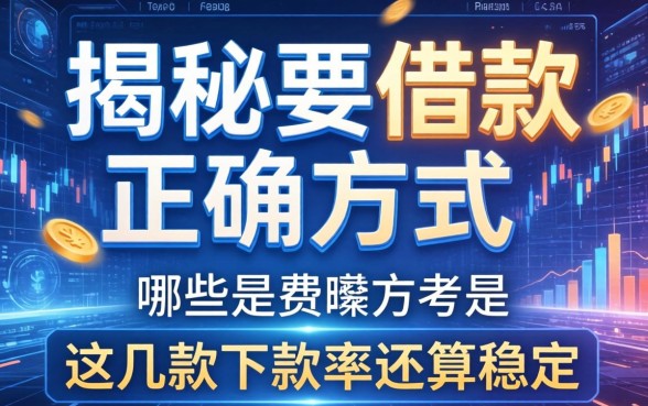 揭秘要借款的正确方式是哪些，这几款下款率还算稳定