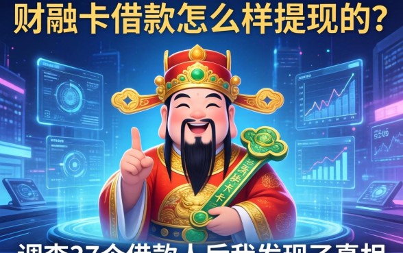 财神卡借款怎么样提现的?调查了37个借款人后我发现了真相