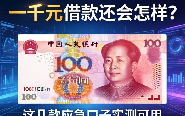 一千元借款不还会怎么样？这几款应急口子实测可用