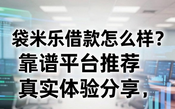 袋米乐借款怎么样？靠谱平台推荐与真实体验分享