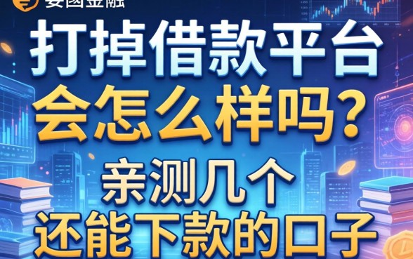 打掉借款平台会怎么样吗？亲测几个还能下款的口子