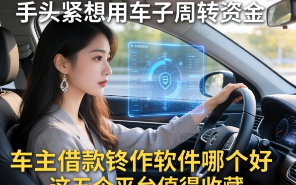 手头紧想用车子周转资金？车主借款的软件哪个好，这五个平台值得收藏