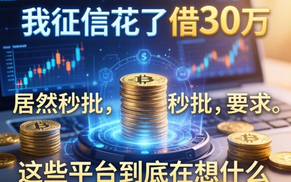 我征信花了借30万居然秒批,这些平台到底在想什么