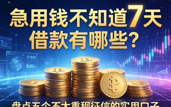 急用钱不知道7天借款有哪些？盘点五个不太看重征信的实用口子