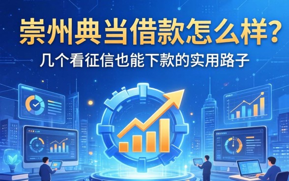 崇州典当借款怎么样？分享几个不看征信也能下款的实用路子
