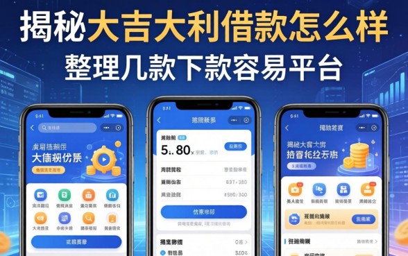 揭秘大吉大利借款怎么样，整理几款下款容易的平台