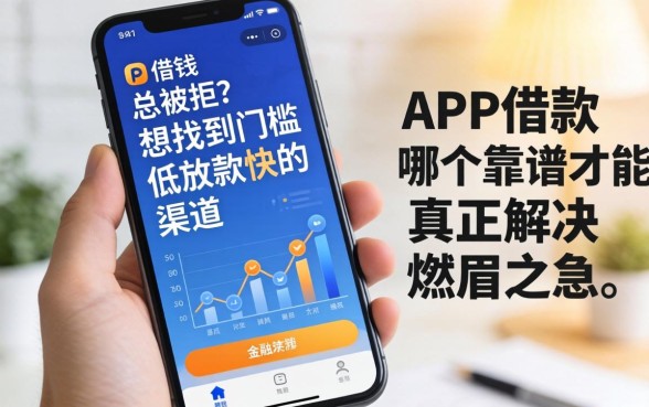 手机借钱总被拒？想找到门槛低放款快的渠道，app借款哪个靠谱才能真正解决燃眉之急？