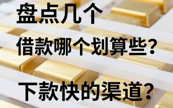 白条金条借款哪个划算些?盘点几个下款快的渠道