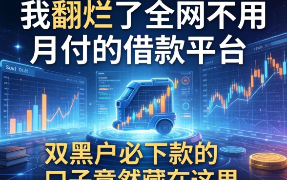 我翻烂了全网不用月付的借款平台，发现双黑户必下款的口子竟然藏在这里
