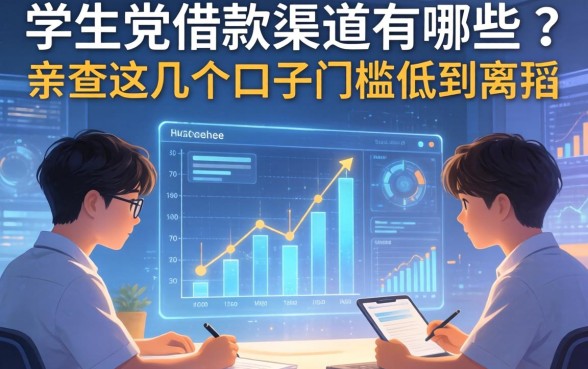 学生党借款渠道有哪些？亲测这几个口子门槛低到离谱