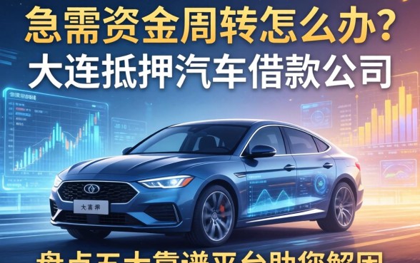 急需资金周转怎么办？大连抵押汽车借款公司有哪些？盘点五大靠谱平台助您解困