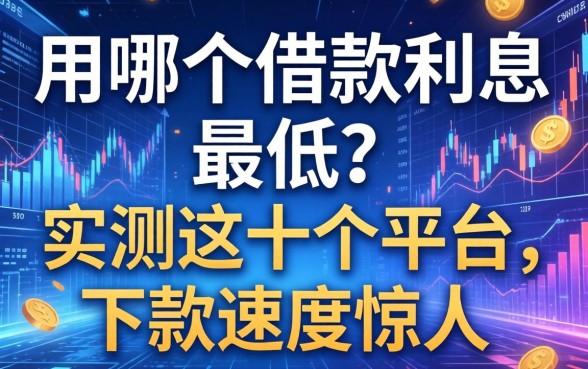 用哪个借款利息最低?实测这十个平台,下款速度惊人