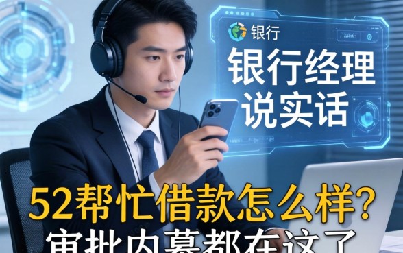 银行经理说实话:52帮忙借款怎么样?审批内幕都在这了