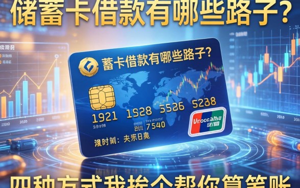 用储蓄卡借款有哪些路子?四种方式我挨个帮你算笔账