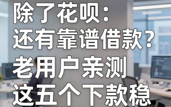 除了花呗还有哪些靠谱借款?老用户亲测这五个下款稳