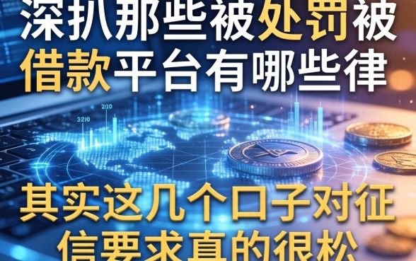 深扒那些被处罚的借款平台有哪些,其实这几个口子对征信要求真的很松