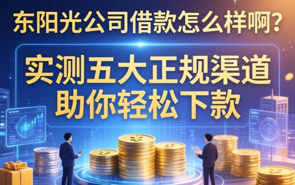 东阳光公司借款怎么样啊？实测五大正规渠道助你轻松下款