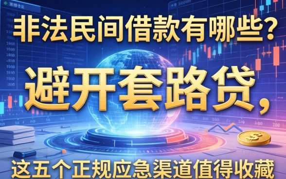 不合法的民间借款有哪些？避开套路贷，这五个正规应急渠道值得收藏