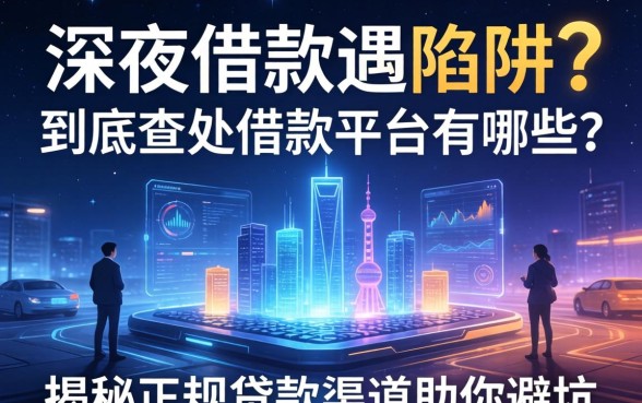 深夜借款遇陷阱?到底查处借款平台有哪些?揭秘正规贷款渠道助你避坑