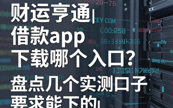 财运亨通借款app下载哪个入口?盘点几个实测能下的口子