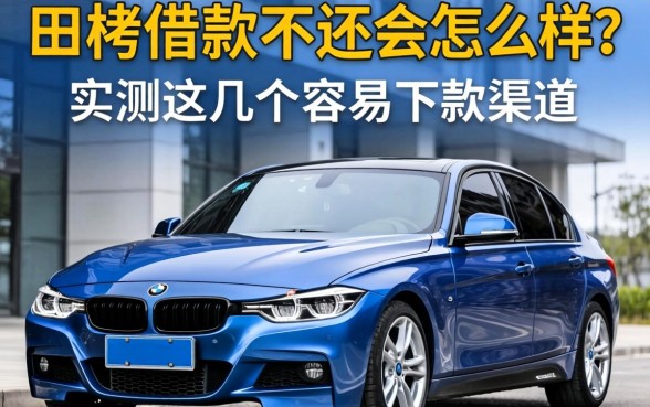 宝马车借款不还会怎么样？实测这几个容易下款的渠道