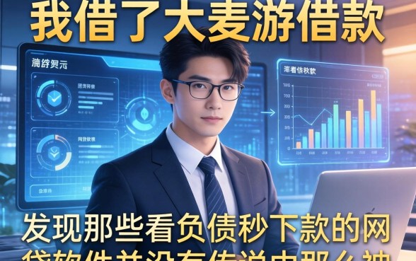 我借了大麦游借款，发现那些不看负债秒下款的网贷软件并没有传说中那么神