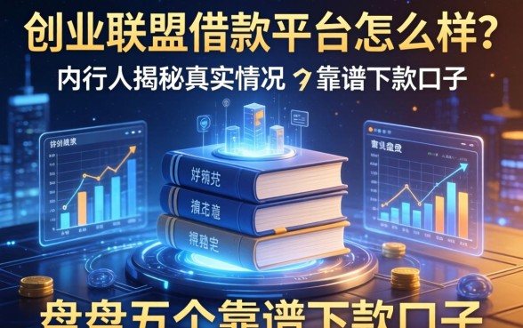 创业联盟借款平台怎么样？内行人揭秘真实情况并盘点五个靠谱下款口子