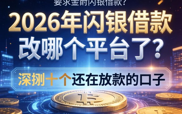 2026年闪银借款改哪个平台了？深扒十个还在放款的口子