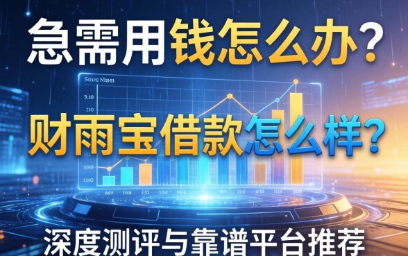 急需用钱怎么办？财雨宝借款怎么样？深度测评与靠谱平台推荐