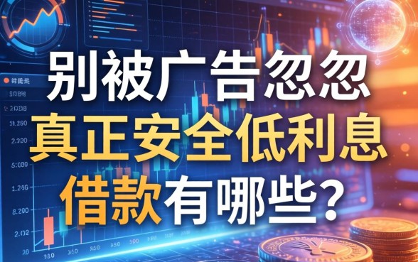 别被广告忽悠：真正安全低利息的借款有哪些？