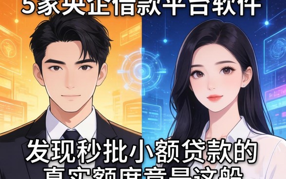我对比了5家央企借款平台软件，发现秒批小额贷款的真实额度竟是这般