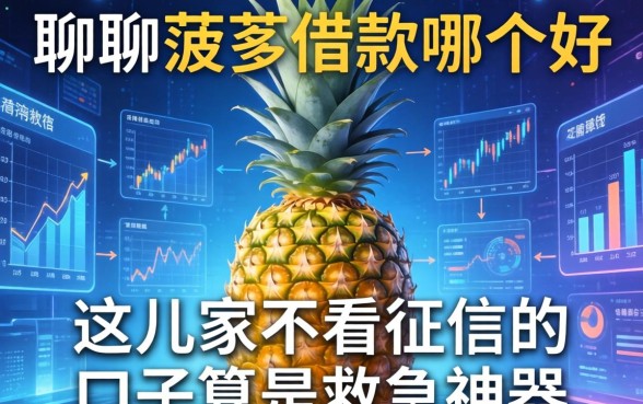 聊聊菠萝借款哪个好,这几家不看征信的口子算是救急神器