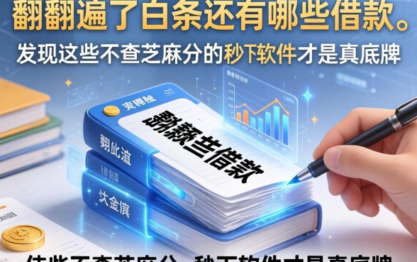我翻遍了白条还有哪些借款，发现这些不查芝麻分的秒下软件才是真底牌