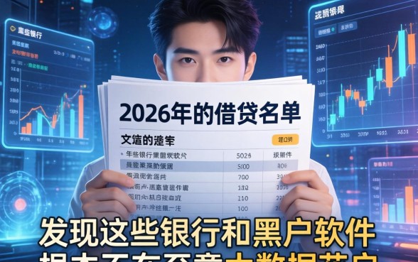 我翻遍了2026年的借贷名单，发现这些银行和黑户软件根本不在意大数据花户