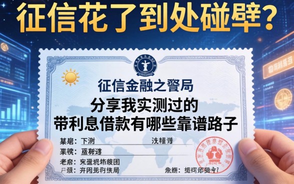 征信花了到处碰壁？分享我实测过的带利息借款凭证有哪些靠谱路子