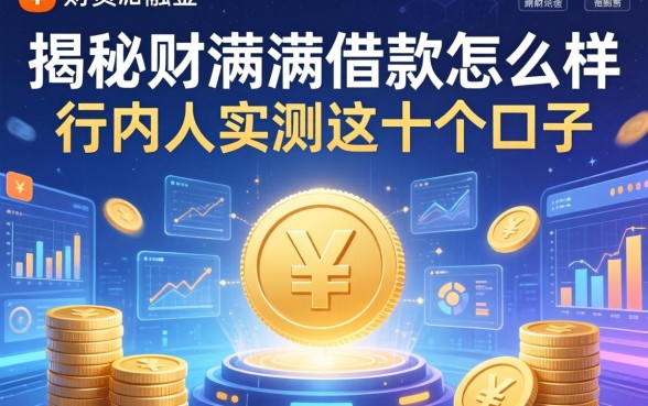 揭秘财满满借款怎么样，行内人实测这十个口子