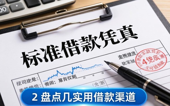 标准的借款凭据是指哪些？盘点几个实用的借款渠道