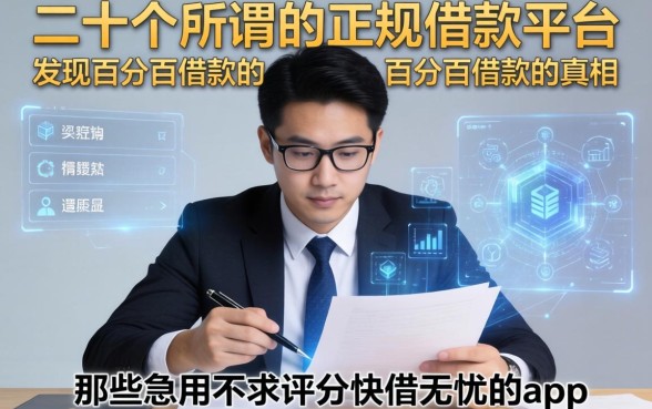 我翻了二十个所谓的正规借款平台,发现百分百借款的真相和那些急用不求评分快借无忧的app完全是两码事