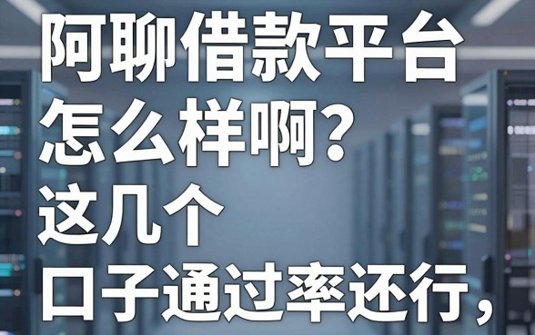 阿聊借款平台怎么样啊?实测这几个口子通过率还行