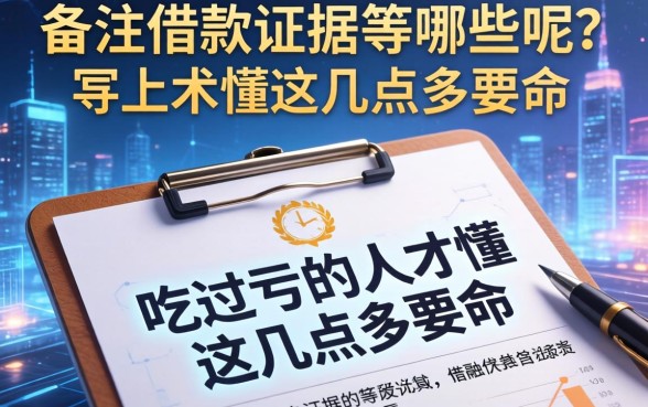 备注借款的证据有哪些呢？吃过亏的人才懂这几点多要命