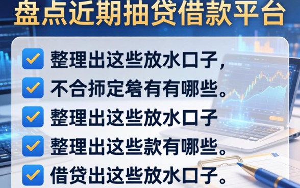 盘点近期抽贷的借款平台有哪些,整理出这些放水口子