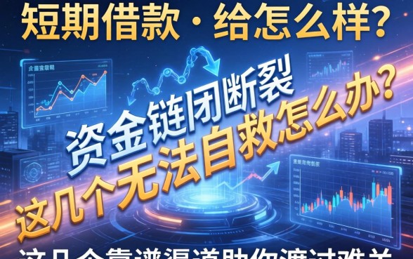 短期借款不给怎么样？资金链断裂无法自救怎么办？这几个靠谱渠道助你渡过难关