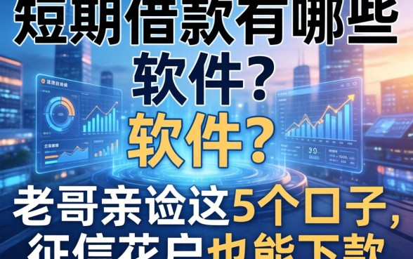 短期借款的有哪些软件？老哥亲测这5个口子，征信花户也能下款