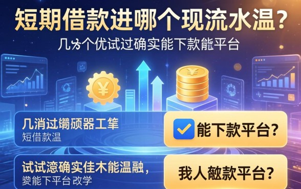 短期借款进哪个现金流？分享几个我试过确实能下款的平台