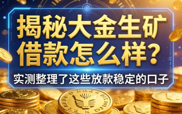 揭秘大金矿借款怎么样?实测整理了这些放款稳定的口子