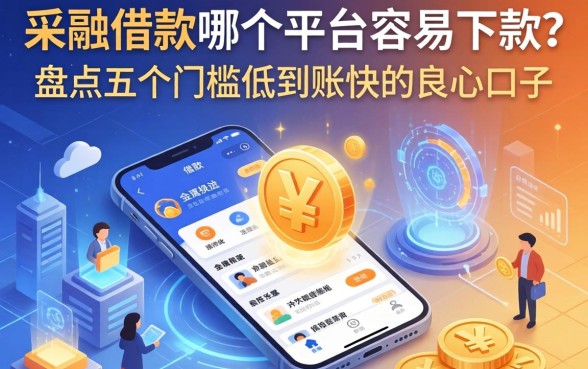 手机借款哪个平台容易下款？盘点五个门槛低到账快的良心口子